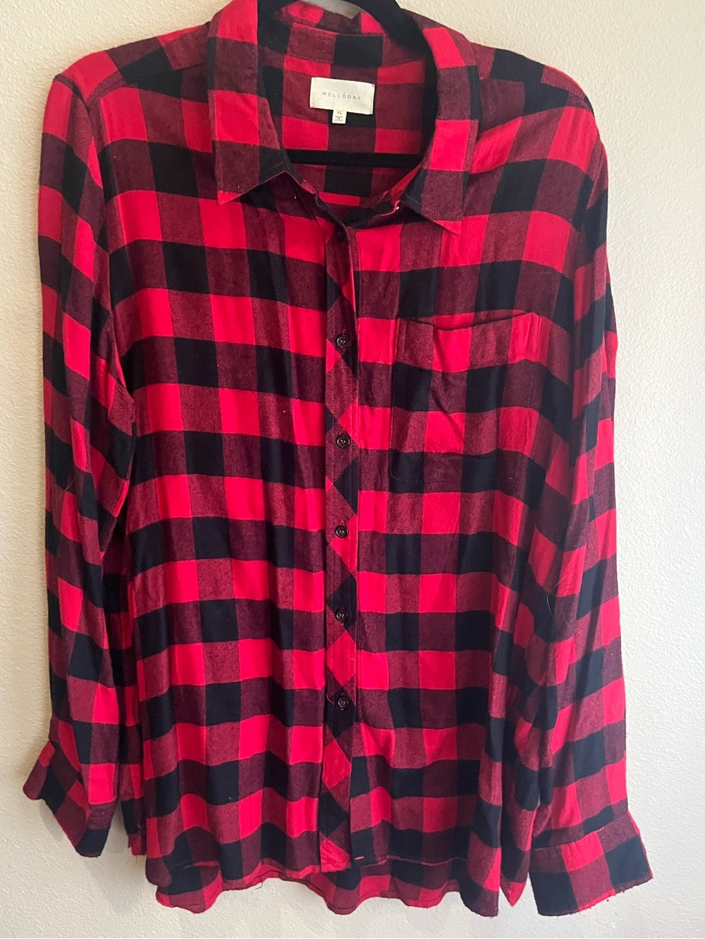 Velvet Heart Red & Black Plaid Button-Up Shirt
